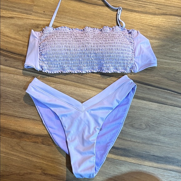 Heat Other - Lavender Smocked Bikini Set